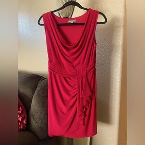 Red Dress sleeveless 35 inches length. Side zipper